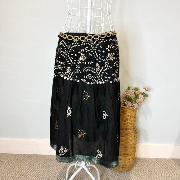 The perfect fairy vintage y2k black midi skirt - Picture 2 of 7